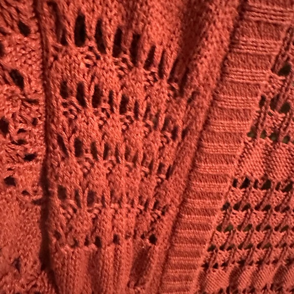 Matilda Jane Rust Open Knit Cardigan - Picture 3 of 7